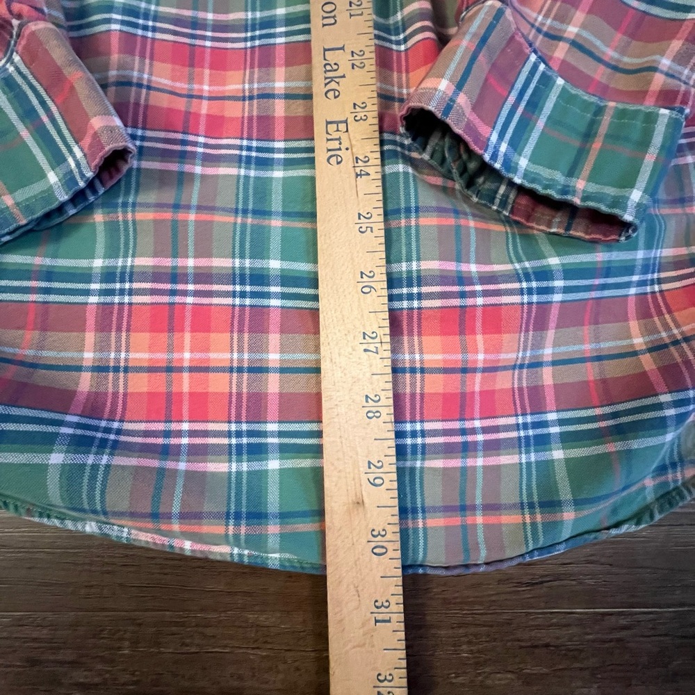 Polo Ralph Lauren Shirt Men XL Long Sleeve Custom Fit Shirt Pink Plaid F34 - Picture 7 of 7